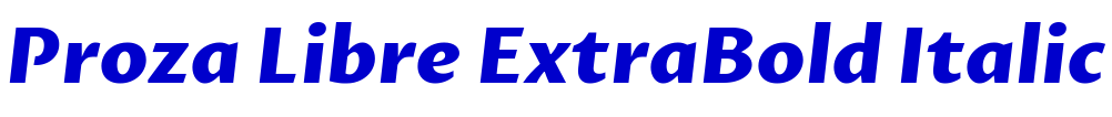 Proza Libre ExtraBold Italic font